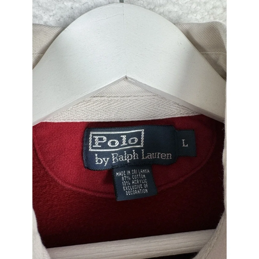 Vintage RALPH LAUREN Rugby Polo Striped - Men's Large - Red Blue